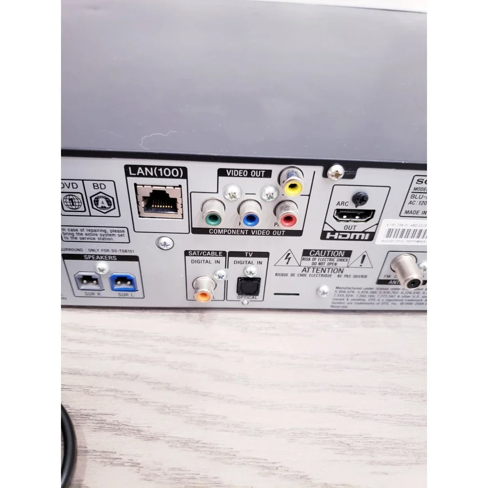 SONY 3D BluRay DVD Player Receiver HBD-E370 With Remote TESTED & WORKING - Picture 4 of 6